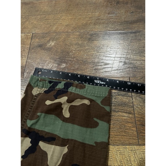 Vintage 90s US Army Woodland Camo BDU Cargo Pants Ripstop Military Medium 33x29 - Picture 8 of 8